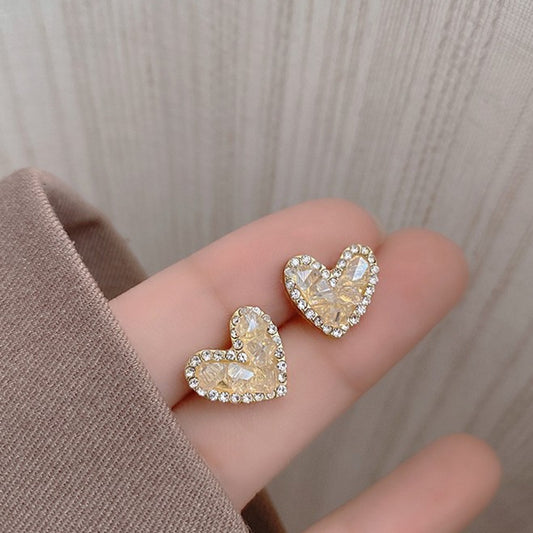 時尚名媛琉璃光愛心耳環 - TWINKLE