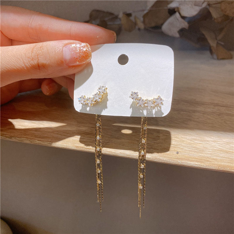 時尚名媛鑽飾流蘇耳環 - TWINKLE