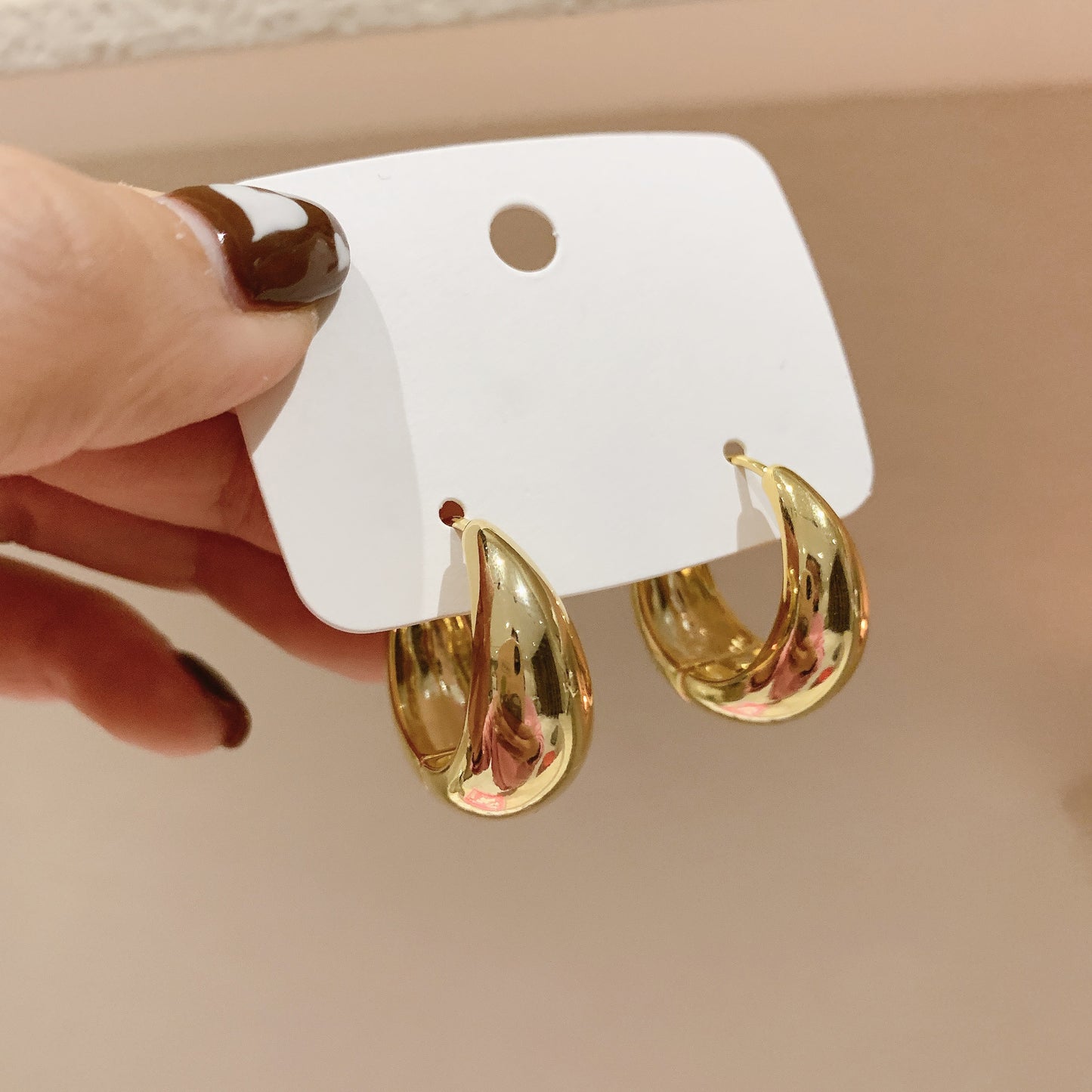 時尚名媛貴氣質感金耳環 - TWINKLE