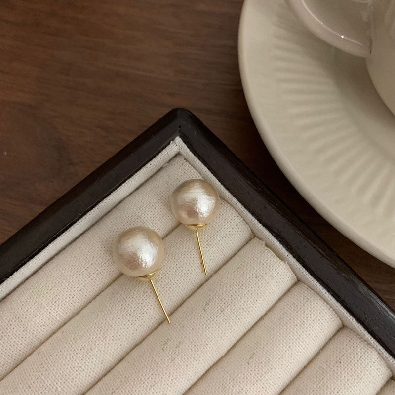 時尚名媛復古大貝殼珠耳環 - TWINKLE