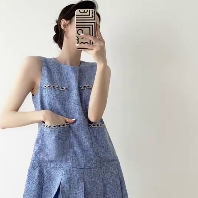 減齡甜美鍊條小香洋裝 - TWINKLE