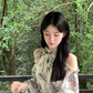露肩小仙女印花洋裝 - TWINKLE