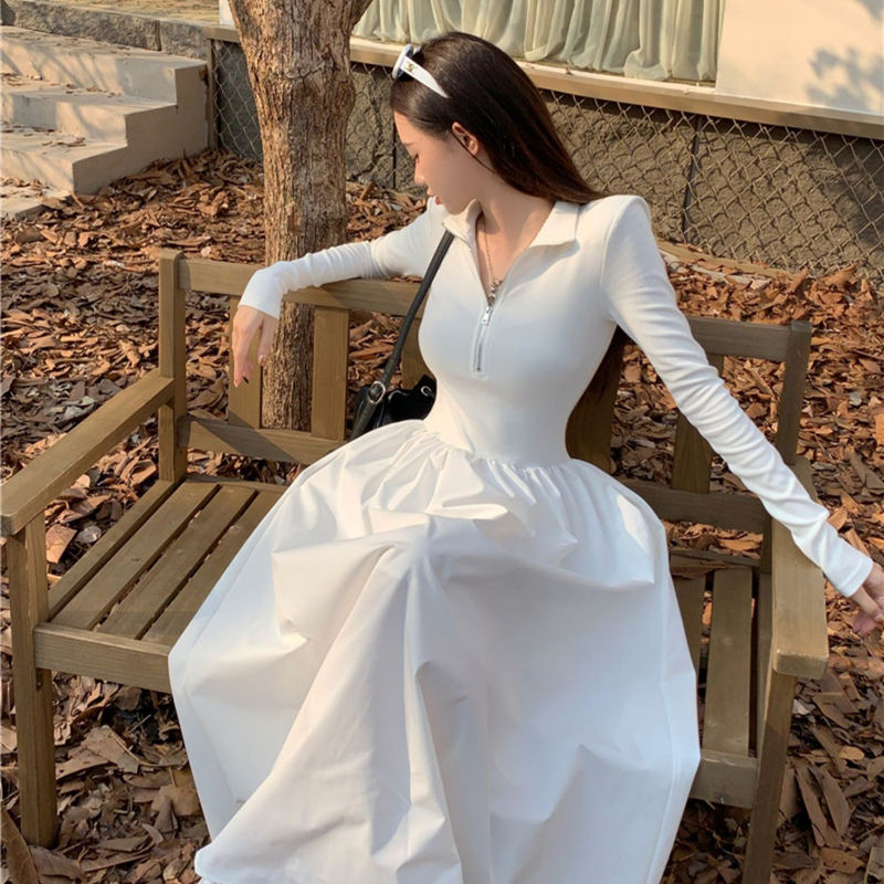 簡單出片好搭拉鍊洋裝