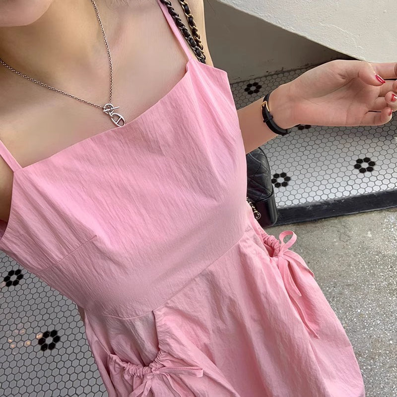 甜美口袋大裙襬洋裝