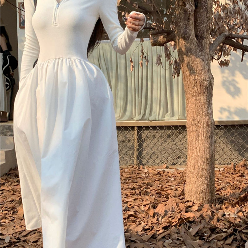 簡單出片好搭拉鍊洋裝