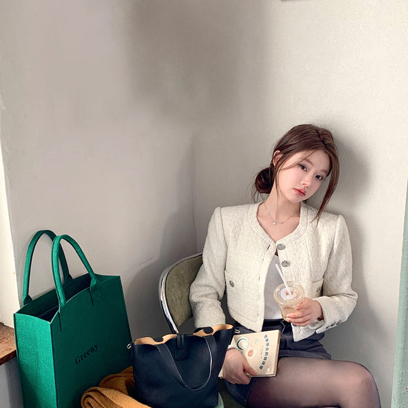 精緻小姊姊小香短版外套