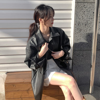 帥氣休閒寬鬆好搭皮外套