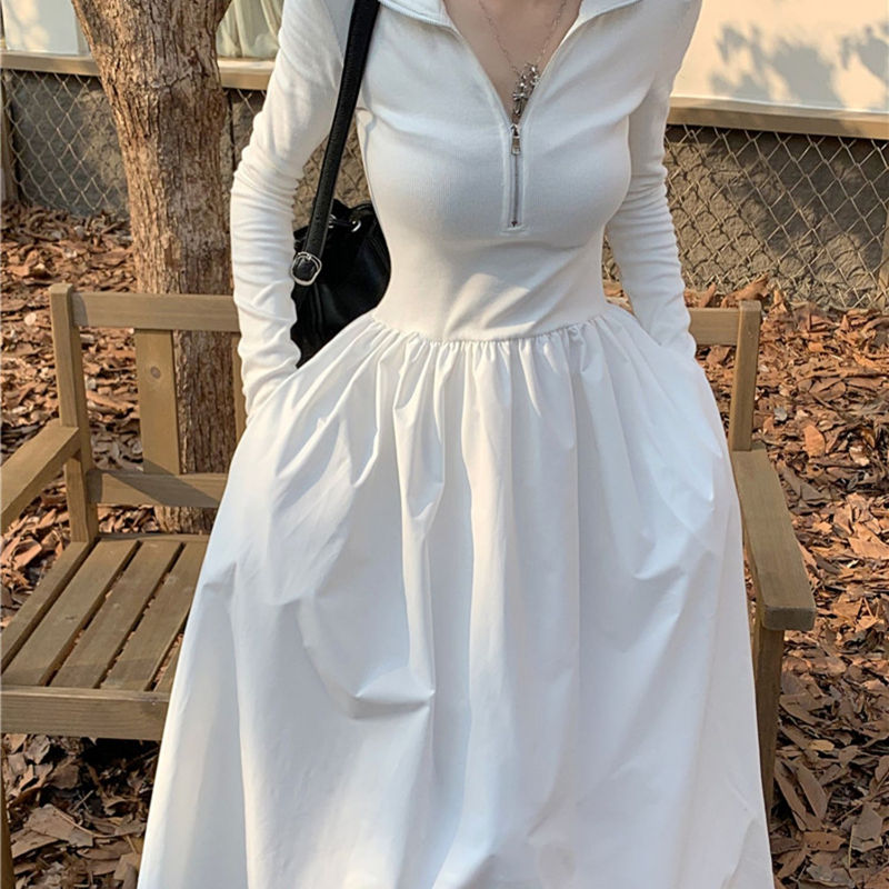 簡單出片好搭拉鍊洋裝