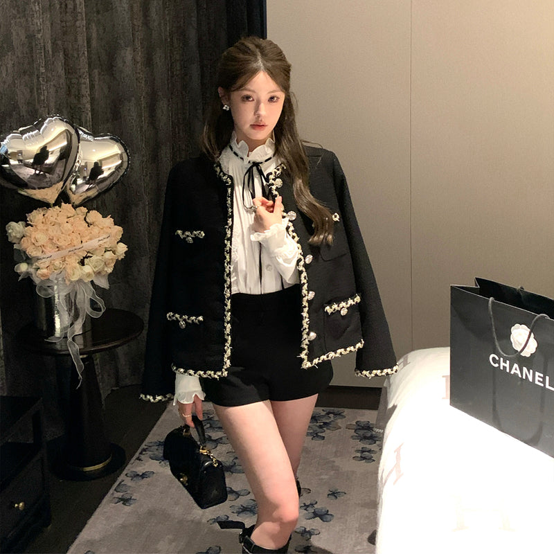 經典收藏貴氣編織粗花呢小香外套