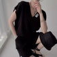 超舒服鬆弛感V領短褲套裝
