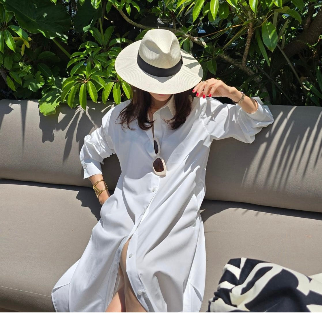 鬆弛感最迷人襯衫式長洋裝