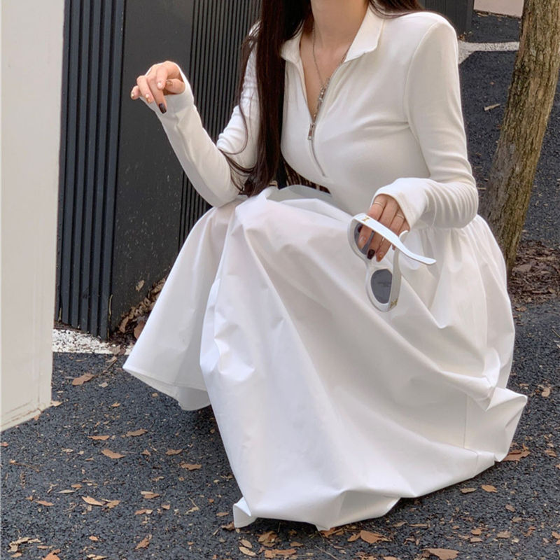 簡單出片好搭拉鍊洋裝