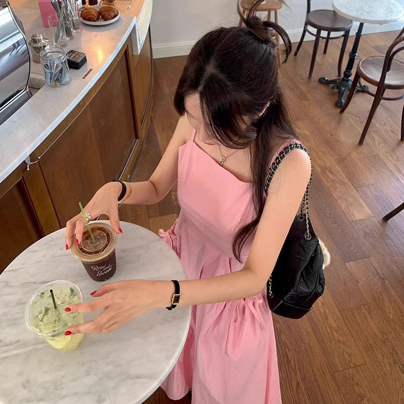 甜美口袋大裙襬洋裝