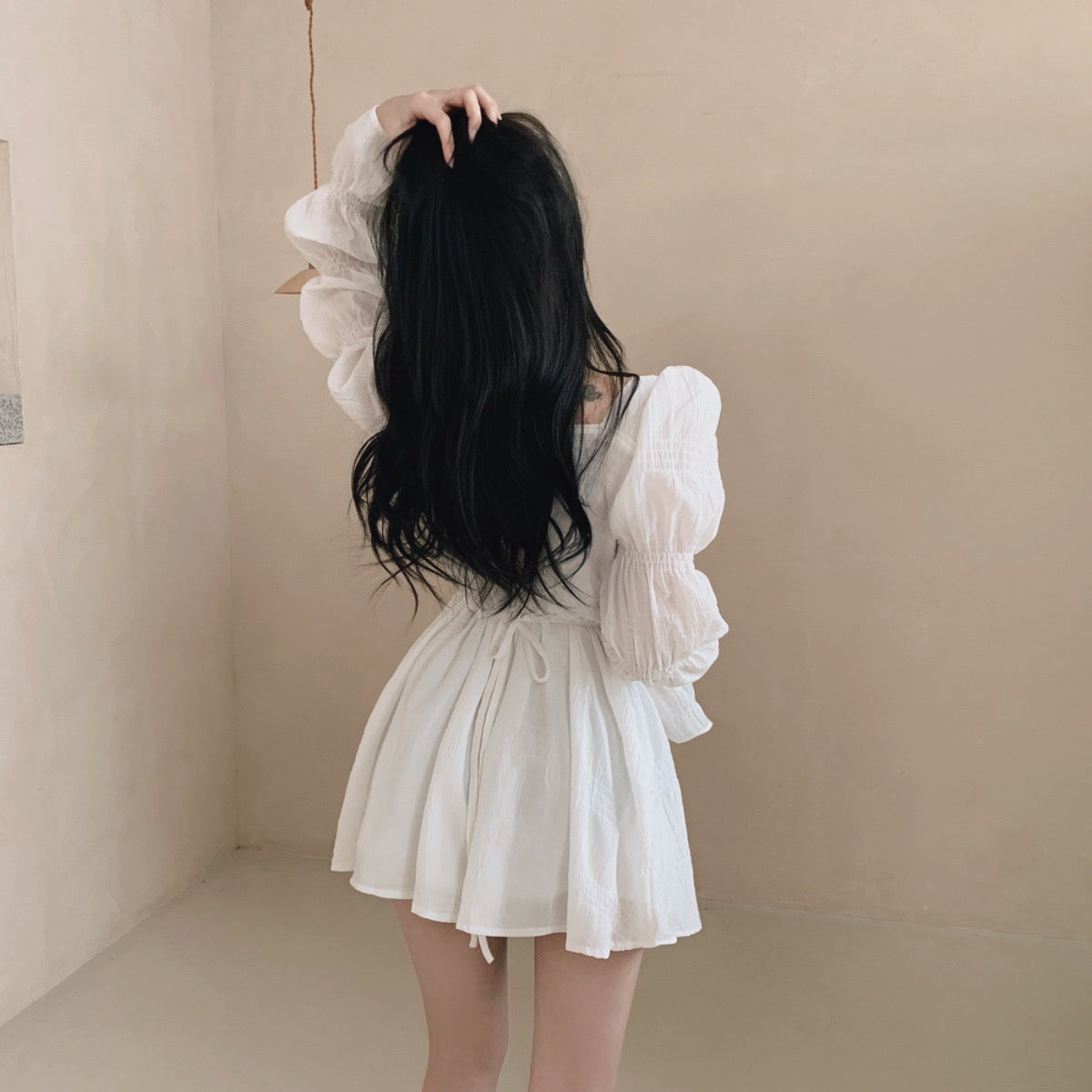 浪漫大荷葉氛圍感洋裝