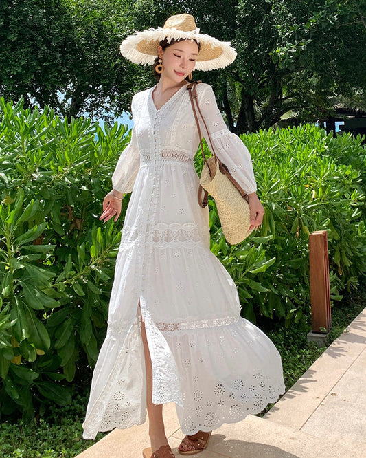 蕾絲刺繡仙女洋裝
