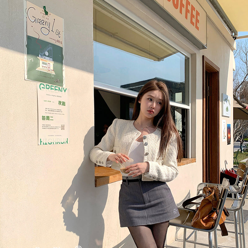 精緻小姊姊小香短版外套