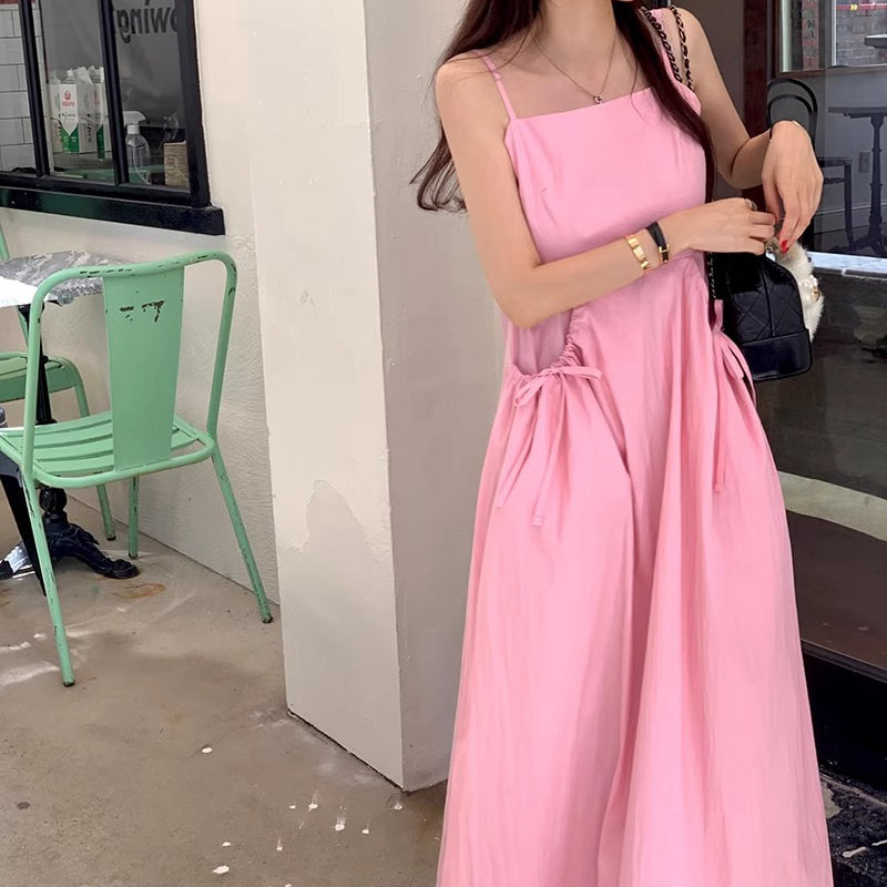 甜美口袋大裙襬洋裝