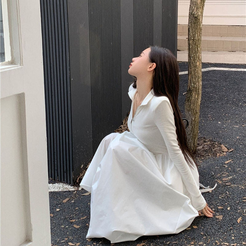 簡單出片好搭拉鍊洋裝