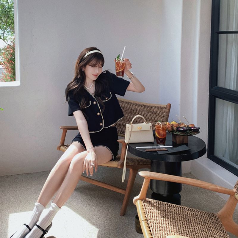 淚之女王名媛小香貴氣褲套裝