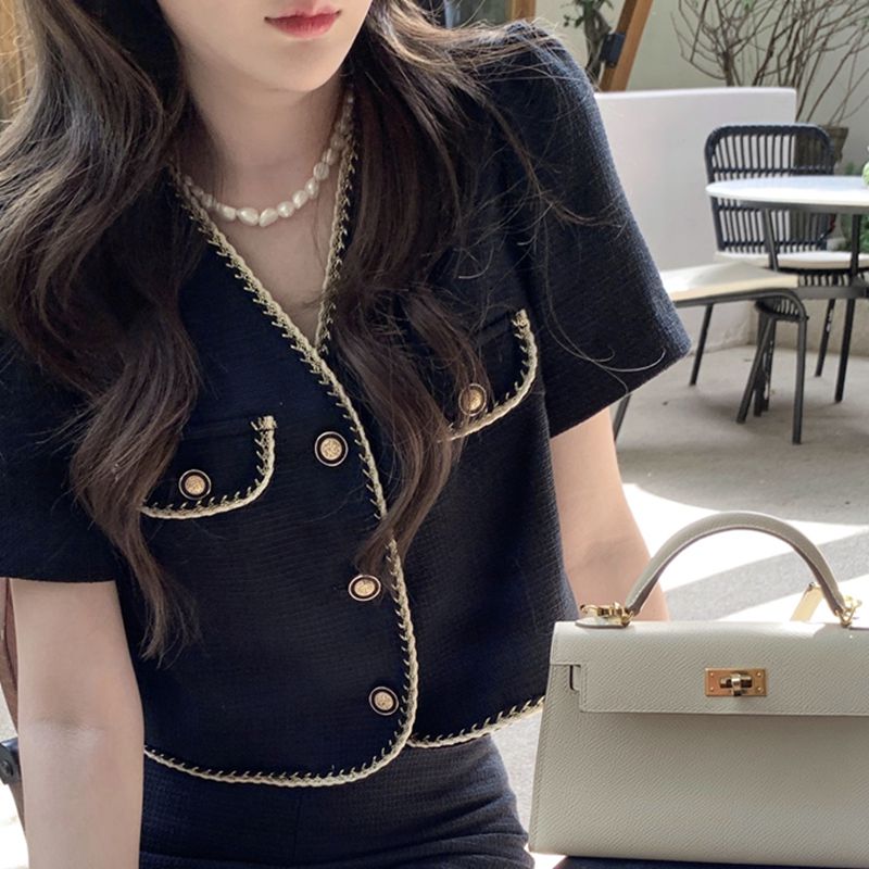淚之女王名媛小香貴氣褲套裝