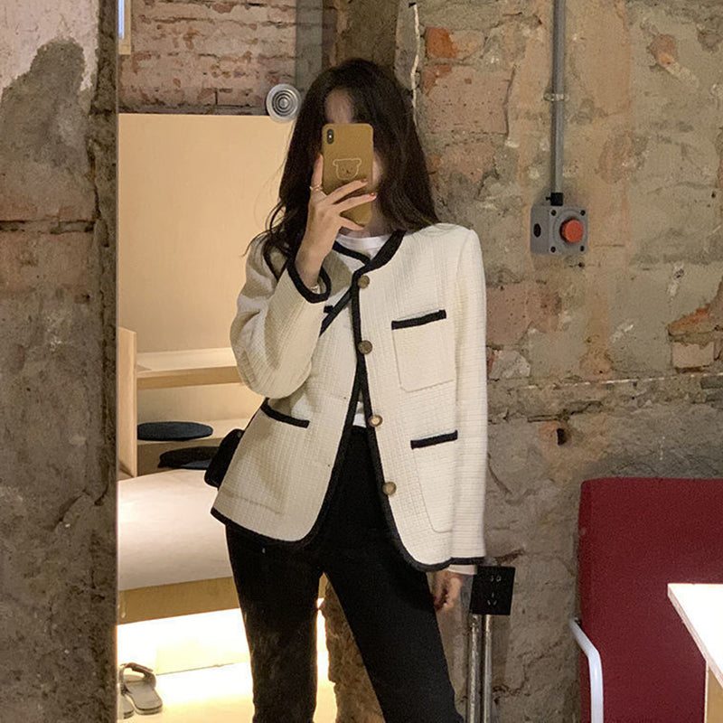 經典滾邊小香外套