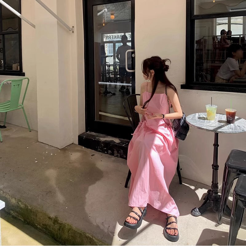 甜美口袋大裙襬洋裝