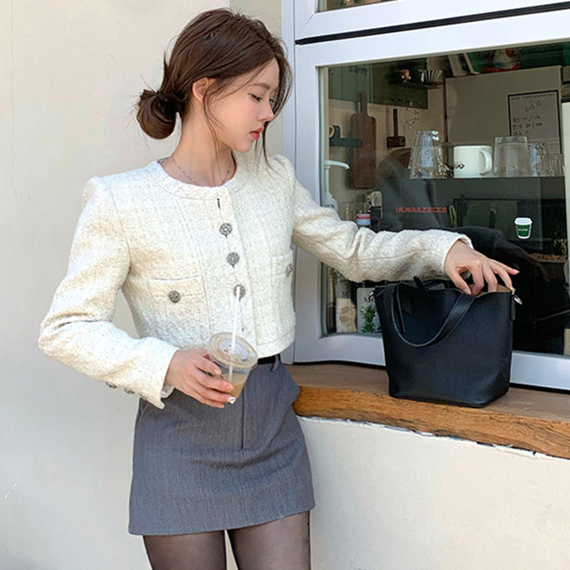 精緻小姊姊小香短版外套