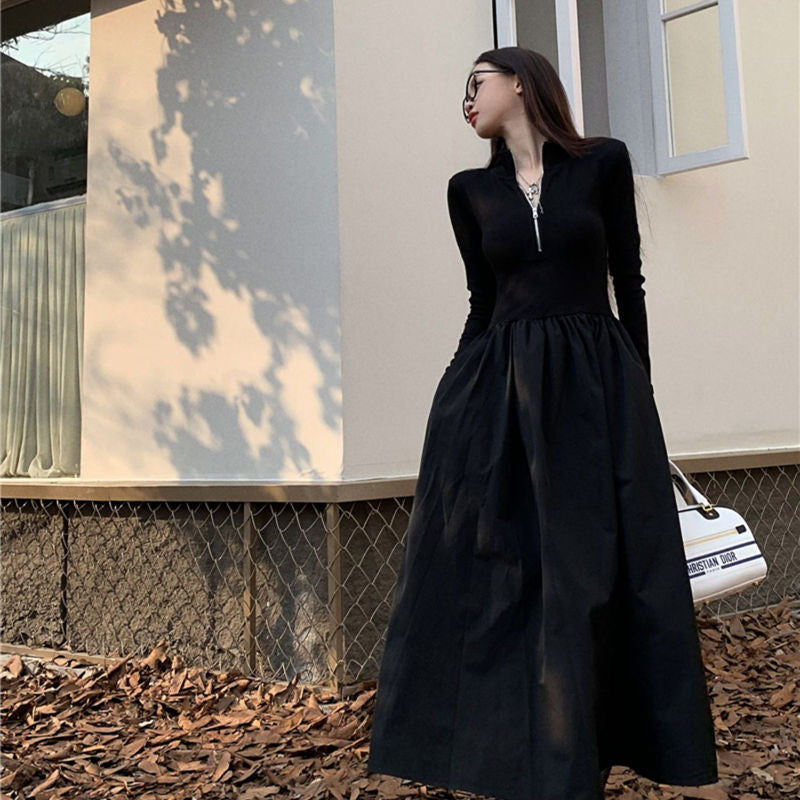 簡單出片好搭拉鍊洋裝