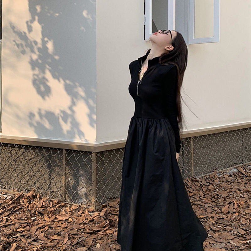 簡單出片好搭拉鍊洋裝