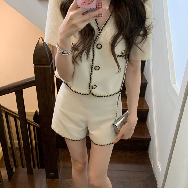 淚之女王名媛小香貴氣褲套裝