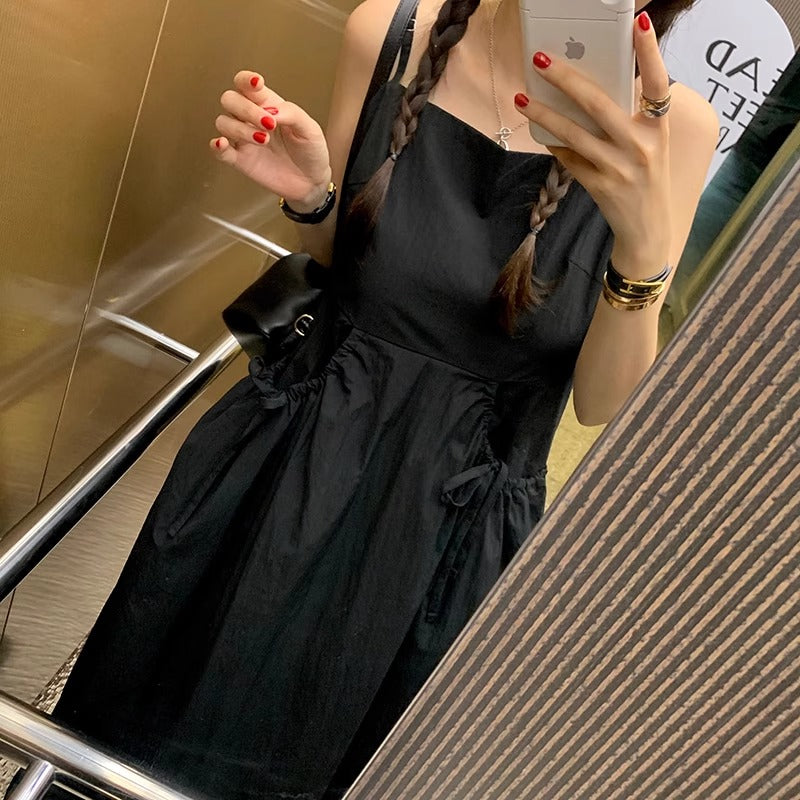 甜美口袋大裙襬洋裝