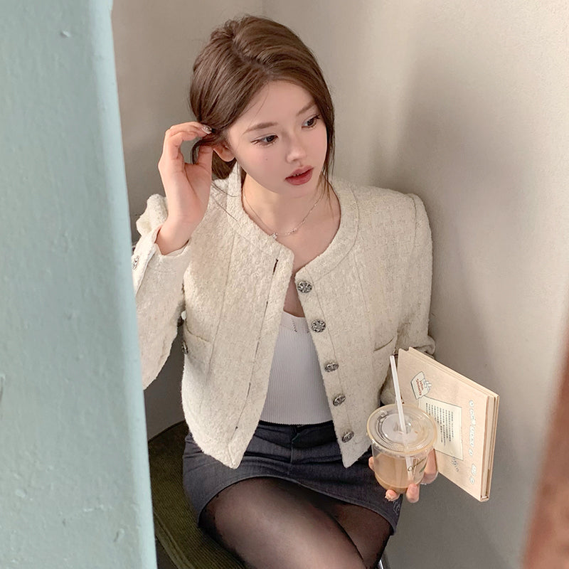 精緻小姊姊小香短版外套