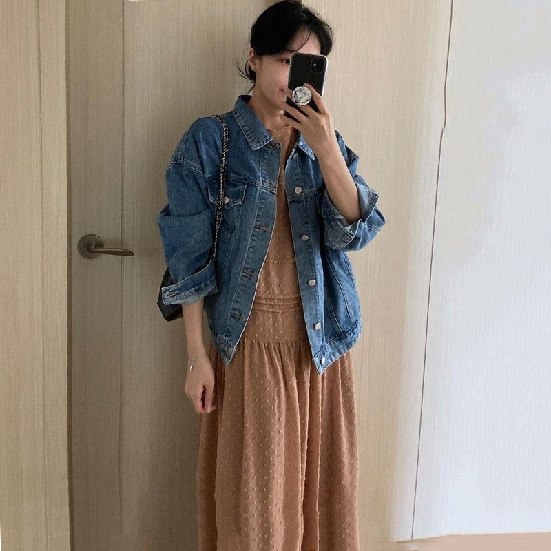 優閒午后大地色質感洋裝