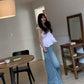 深V甜美荷葉上衣