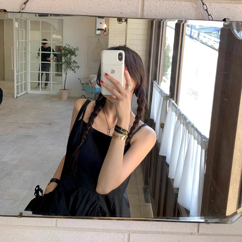 甜美口袋大裙襬洋裝