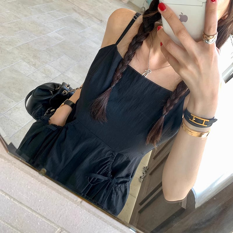 甜美口袋大裙襬洋裝