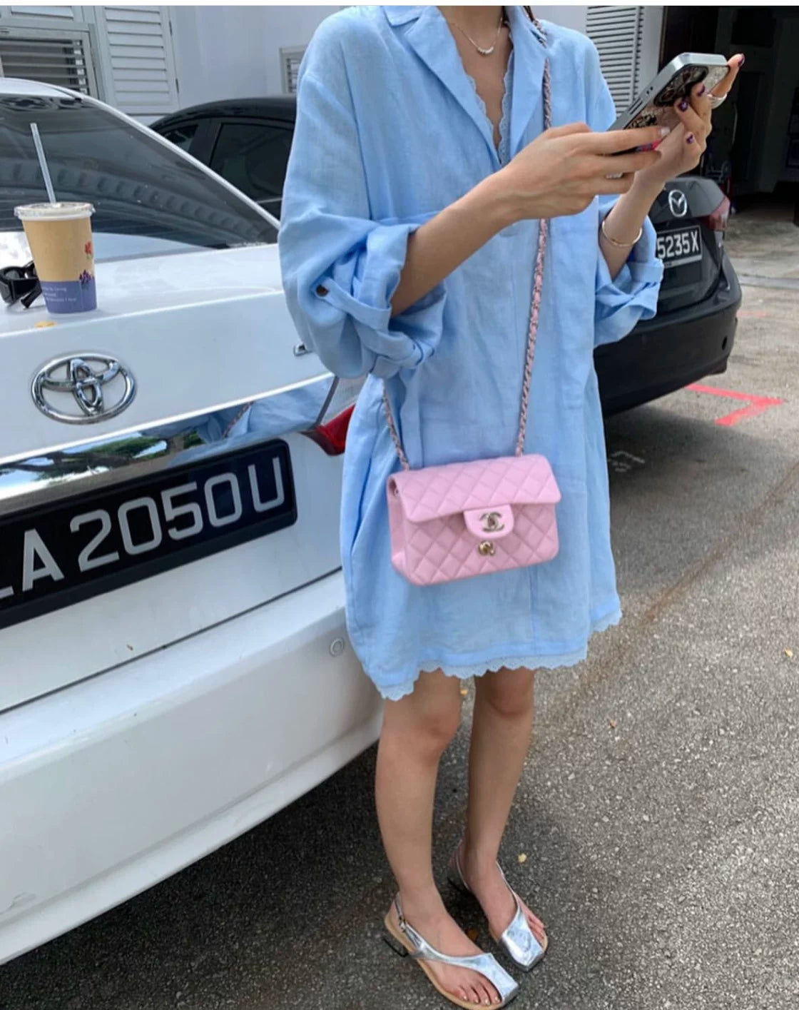 V領顯瘦鬆弛愜意洋裝