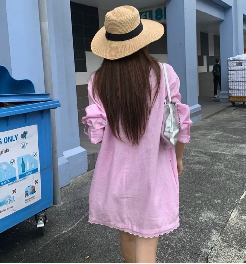 V領顯瘦鬆弛愜意洋裝