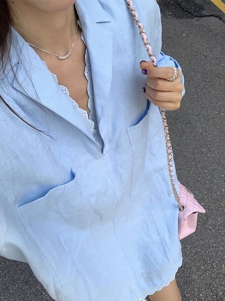 V領顯瘦鬆弛愜意洋裝