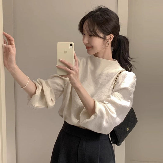 法式優雅立領上衣