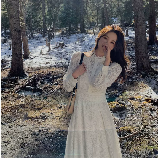 韓劇女主仙氣蕾絲洋裝