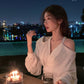 誘人香肩收腰襯衫洋裝 - TWINKLE