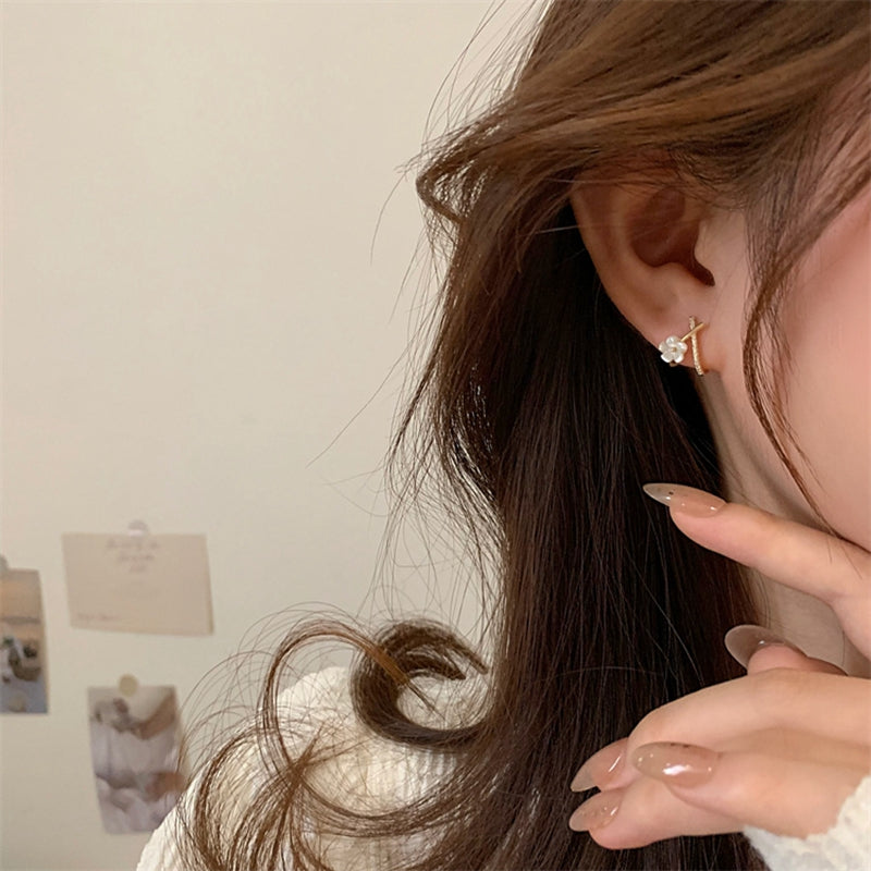 時尚名媛甜美小花耳環
